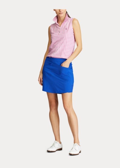 Women's Ralph Lauren Gingham Sleeveless Golf Polos | 796514WQX